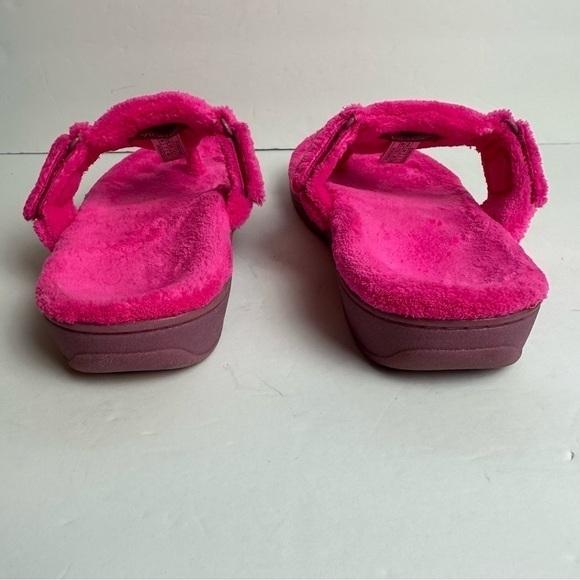 Vionic Forever Slide Women's size 9 Orthotic Sandals or EU 40 Fuzzy Hot Pink - Picture 3 of 10